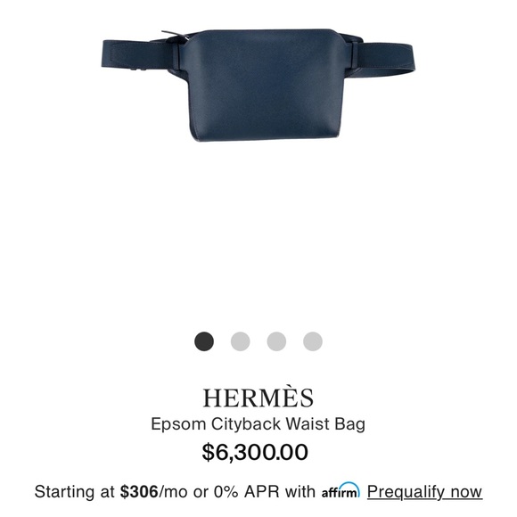 Hermes Citybag belt bag, bleu de malte - Picture 5 of 6